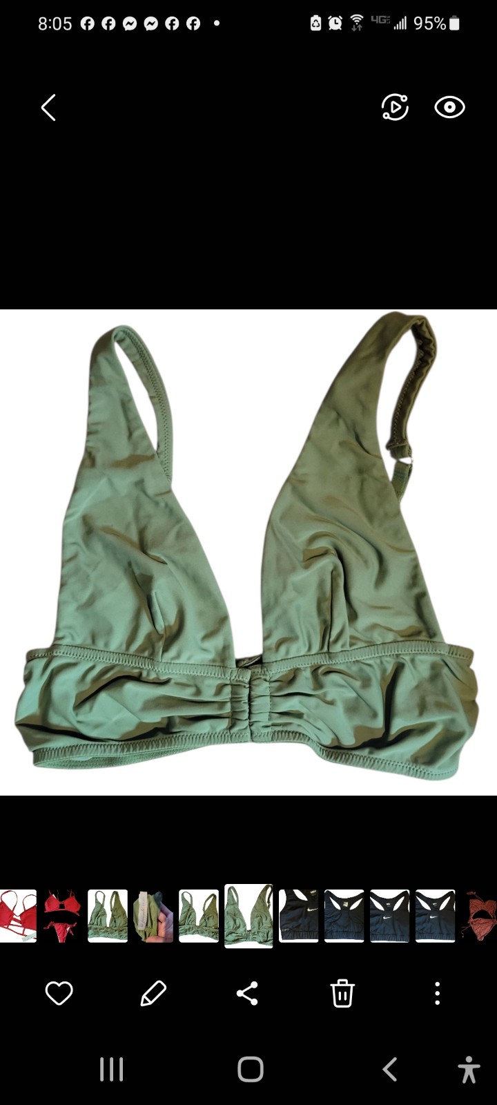 out from under swimsuit top, medium
