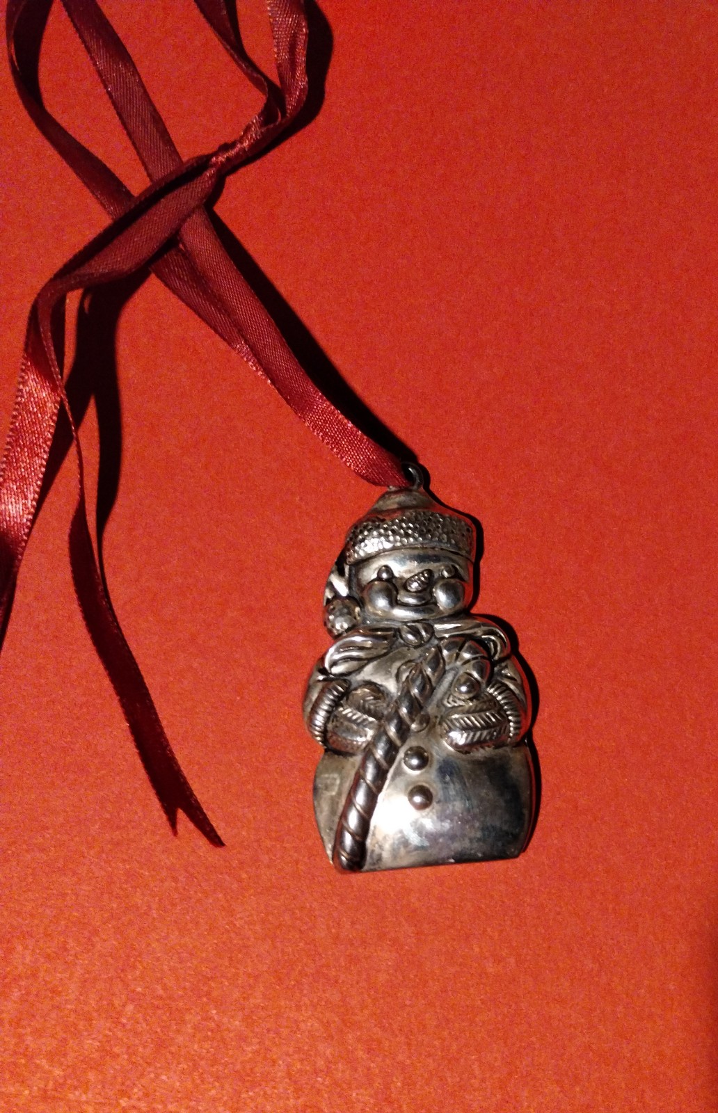Gorham Snowman Silver Ornament