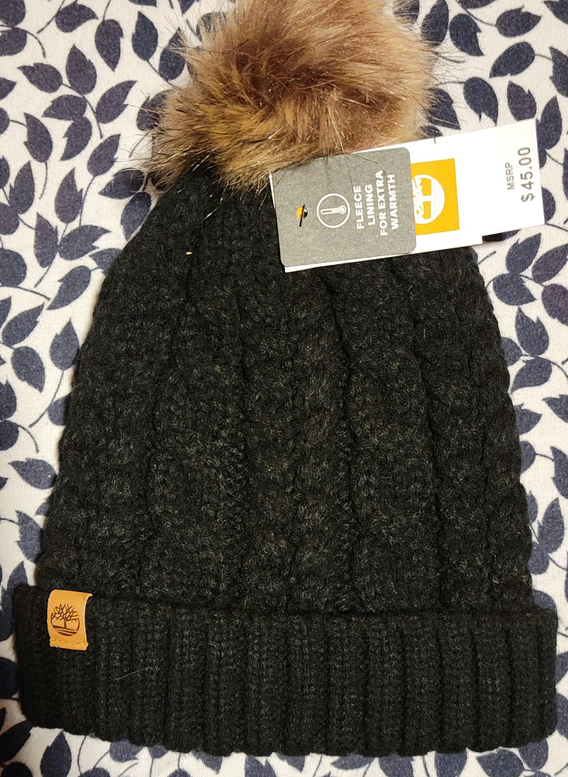 Timberland Chunky Fleece-Lined Knit Beanie