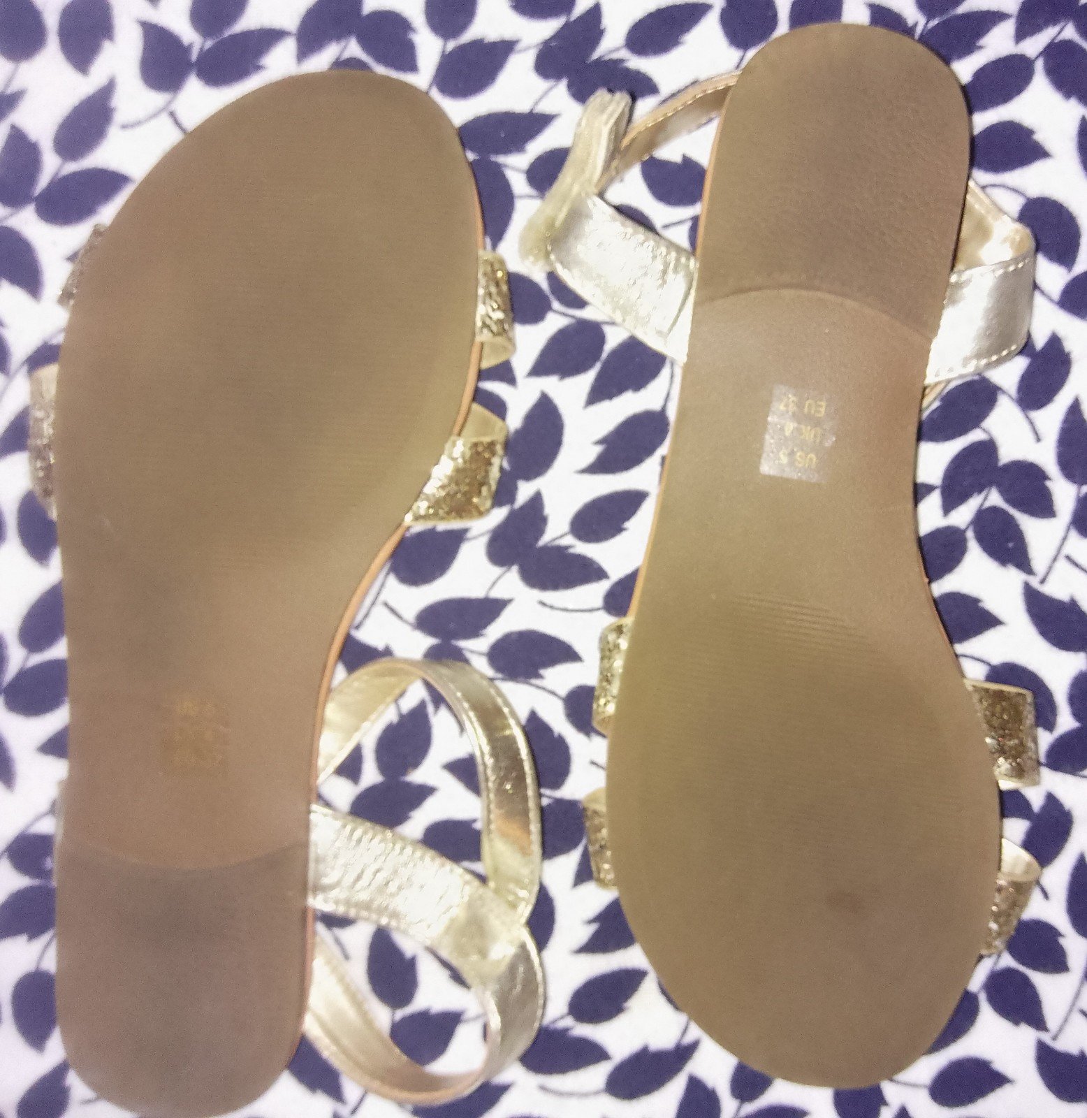 Gallery image 2 for FABKIDS Glitter Sandals, Size 5