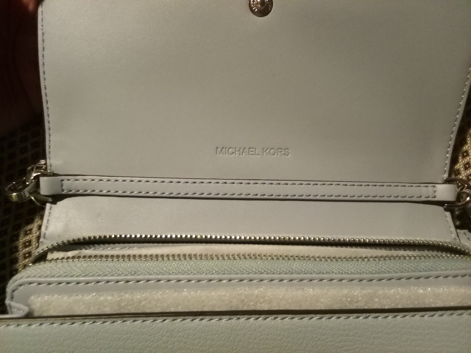 Gallery image 4 for Michael Kors Jet Set Crossbody Wallet w/Logo Strap